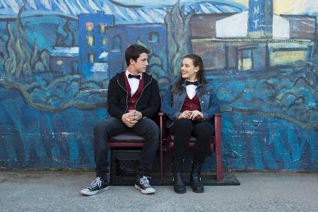 Katherine Langford alias Hannah und Dylan Minnette alias Clay in 