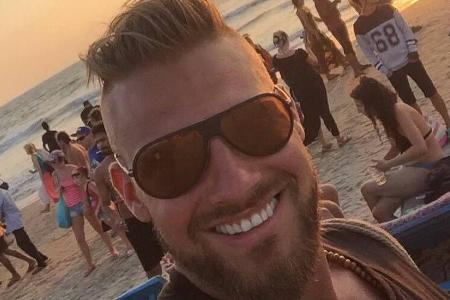 Michael Kocikowski vor rund zwei Wochen am Strand von Goa