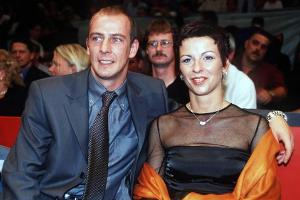 Mario Basler mit seiner damaligen Frau Iris im Jahr 1999