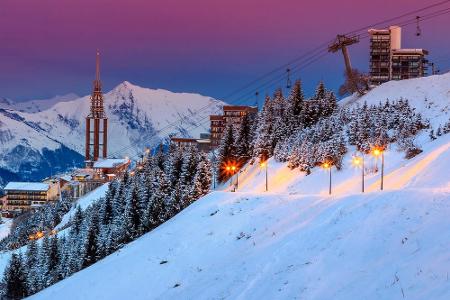 Les 3 Vallées (Frankreich): Nicht weniger als das größte zusammenhängende Skigebiet der Welt versprechen die Betreiber in de...