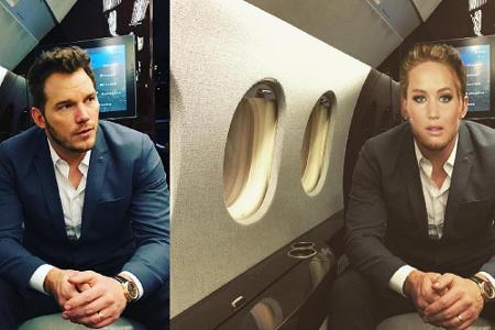Chris Pratt (37) hat es aktuell auf seine Schauspielkollegin Jennifer Lawrence (26) abgesehen. Auf seinen Scherzbildern ist ...