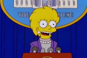 In der Folge "Bart to the Future" wird Lisa Simpson US-Präsidentin - als Nachfolgerin von Donald Trump