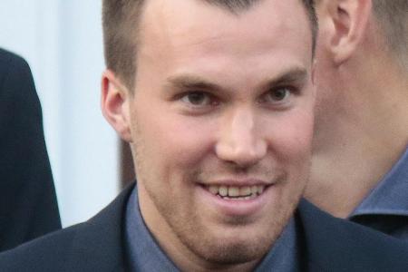 Kevin Großkreutz 2014 beim Empfang für die deutsche Fußball-Nationalmannschaft in Schloss Bellevue