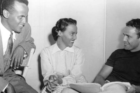 Harry Belafonte (li.) und die verstorbene Hollywood-Legende Marlon Brando