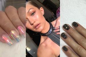 Gigi Hadid führt einen der neuesten Nagel-Trends vor