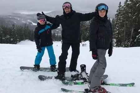 Die Beckhams waren im Winterurlaub in Kanada