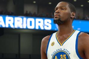 In der "NBA 2K eLeague" werden Spieler nicht mit Stars wie dem hier abgebildeten Kevin Durant, sondern mit selbsterstellten ...