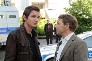 "Tatort: Blutgeld": Sebastian Bootz (Felix Klare) und Thorsten Lannert (Richy Müller) haben einen verwegenen Plan