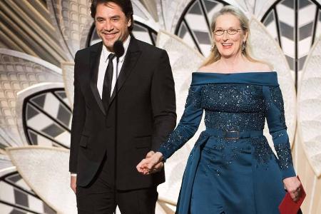 Meryl Streep trat an der Seite von Javier Bardem und in einer schicken Abendrobe auf die Bühne