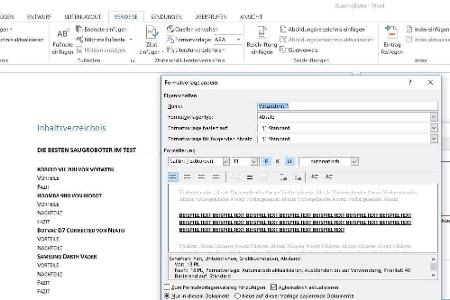 So erstellen Sie ein Inhaltsverzeichnis in Word.