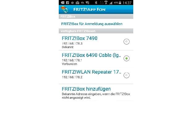 Die Verbindung mit der Fritzbox