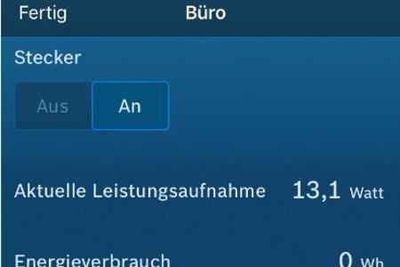 Zwischenstecker in der App.