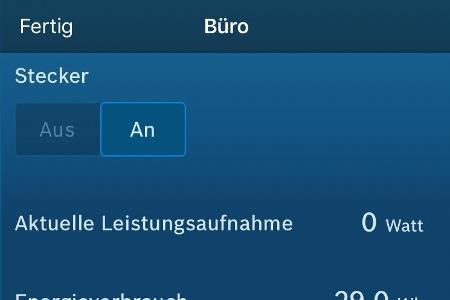 Zwischenstecker in der App.