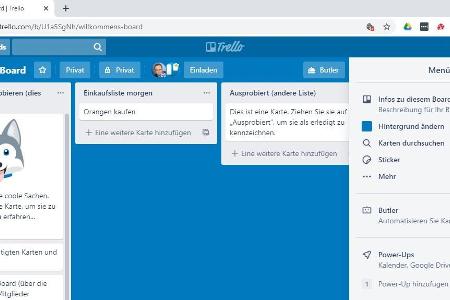 Die webbasierte Projektmanagement-Software Trello ist dank intuitiv bedienbarer Oberfläche und Drag & Drop schnell erlernt.