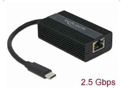 Um einen PC oder ein Notebook auf NBase-T aufzurüsten, greifen Sie am besten zu einem USB-Typ-C-Adapter wie den Delock 65990.