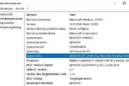 Zum Ermitteln Ihres Computer-Modells nutzen Sie am besten das Windows-Tool msinfo32. Hier sehen Sie alle notwendigen Informa...