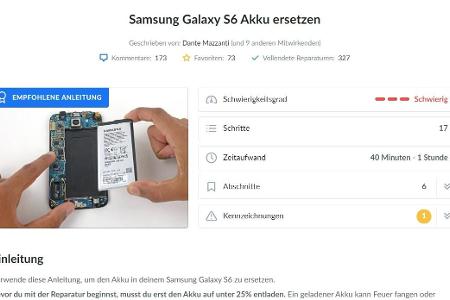 Auf iFixit erhalten Sie für viele Geräte die Einschätzung eines Experten, wie komplex die Reparatur ist, welche Werkzeuge be...