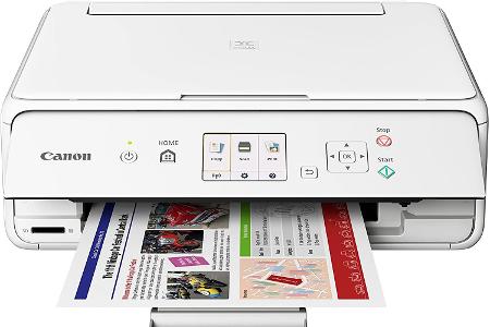 Platz 3: Canon Pixma TS5051
Pro: Pictbridge-WLAN, Wi-Fi Direct, zusammengeklappt kompakte Maße
Contra: viele Düsenspülgänge,...