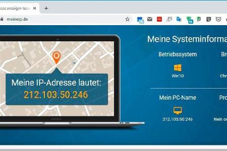 Auf www.meineip.de erfahren Sie, mit welcher öffentlichen IP-Adresse Ihr Router mit dem Netz verbunden ist. Hier lassen sich...