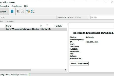 Dieser Portscanner ermöglicht es, einzelne PCs, ganze IP-Räume oder auch öffentliche IP-Adresseb zu scannen. Bei diesem Fall...