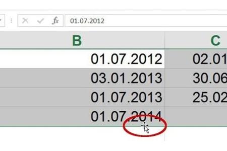 Der Pfeilkreuz-Cursor zeigt an, dass sich die Zellen jetzt verschieben lassen.