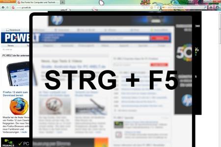 Mit Strg+F5 laden Sie die aktuelle Seite neu, ohne dabei auf die Cache-Dateien auf der Festplatte zuzugreifen. Der Cache ist...