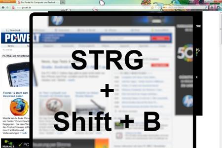 Mit Strg+Shift+B öffnen Sie die Bibiliothek.