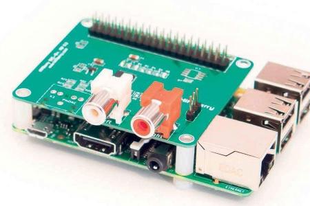 Über einen Digital-Analog-Wandler wie den Hifi-Berry DAC+ wird ein analoges Audiosignal ausgegeben.