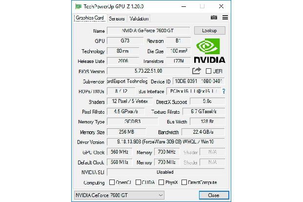 GPU-Z bietet eine Fülle an Daten zur Grafikkarte und ist das derzeit beste Tool seiner Art auf dem Markt.