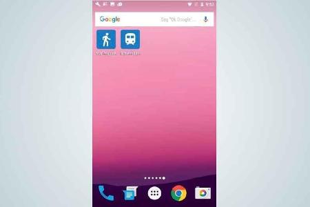 Geplante Routen lassen sich unkompliziert als Verknüpfung auf den Homescreen hinterlegen.