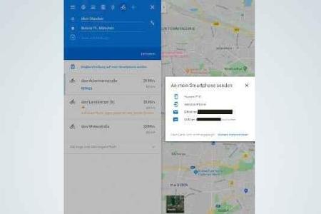 Die Routenplanung mit Google Maps ist auf dem PC bequemer als auf dem Mobilgerät.