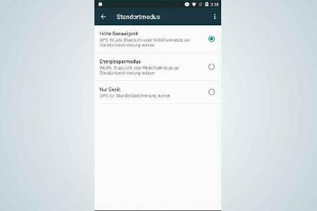 Mit der Funktion „Hohe Genauigkeit“ holt man alles aus dem GPS-Signal heraus.