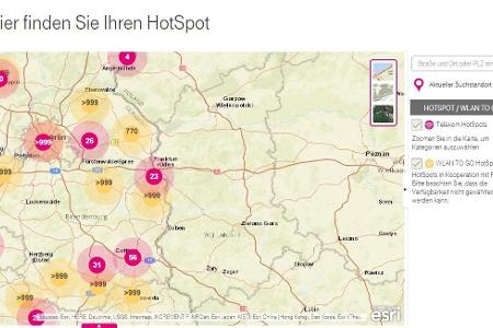 Hotspots in der Umgebung finden sich unter www.hotspot.de.