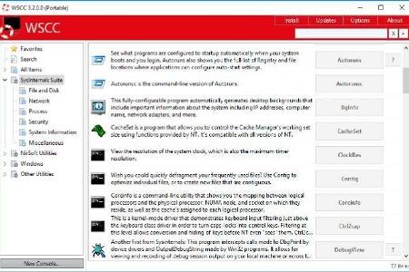 Über das Windows System Control Center (WSCC) laden Sie Tools von Sysinternals und Nirsoft herunter.