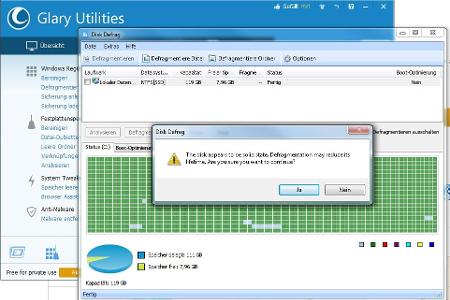 Bei herkömmlichen Festplatten ist die Defragmentierung Teil der regelmäßigen Pflege. Hierzu kann etwa das Tool Glary Utiliti...