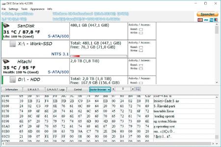 Die ansonsten gut strukturierte Oberfläche von Driveinfo leidet unter nicht vollständig sichtbaren Texten.