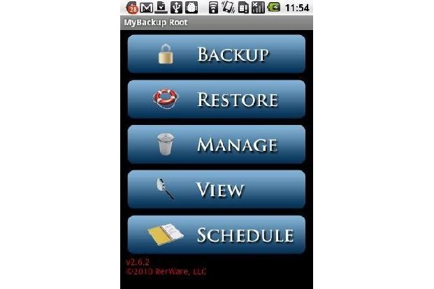 MyBackup: Die vollständige Sicherung des Handys erfordert Root-Rechte.
