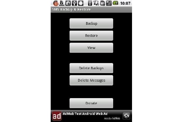 Mit SMS Backup & Restore können Sie Kurznachrichten sichern