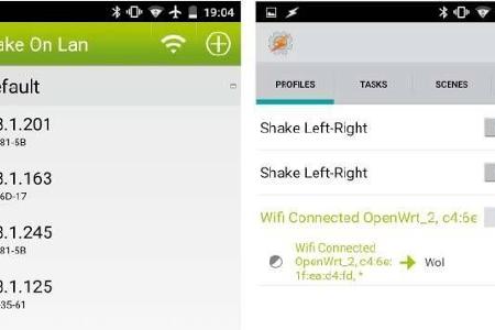 Mit den Apps Wake on LAN und Tasker kann Windows beim Herstellen einer WLAN-Verbindung hochgefahren werden.
