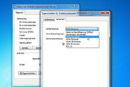 WLAN-Konfiguration unter Windows.