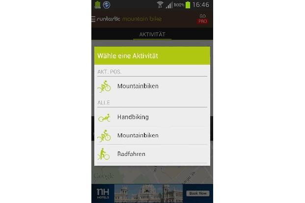 Für Bergtouren: Runtastic Mountain Bike GPS