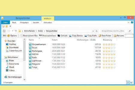 Stexbar baut eine neue Symbolleiste in den Explorer ein, die Sie mit der Maus an eine beliebige Stelle ziehen können. Über d...