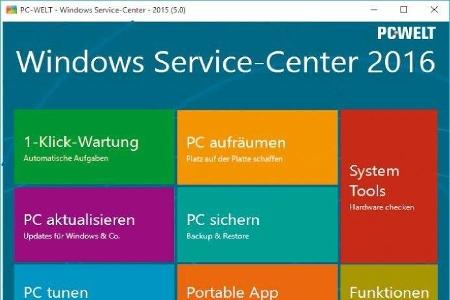 Das PC-WELT Windows Service-Center vereint nützliche Tools, mit denen sich Windows optimal konfigurieren, sichern oder tunen...