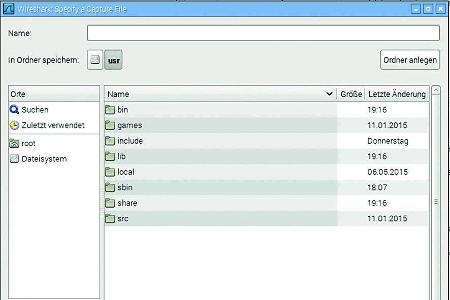 3. Namensgebung und Auswahl von Speicherorten