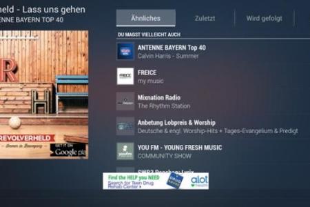 Eine weitere äußerst beliebte Radio-App, mit riesiger Auswahl an Sendern.