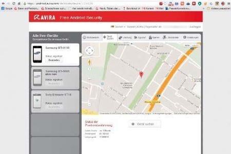 Mit Ortungs-Apps wie Avira Free Android Security können Sie Ihr Smartphone online lokalisieren.