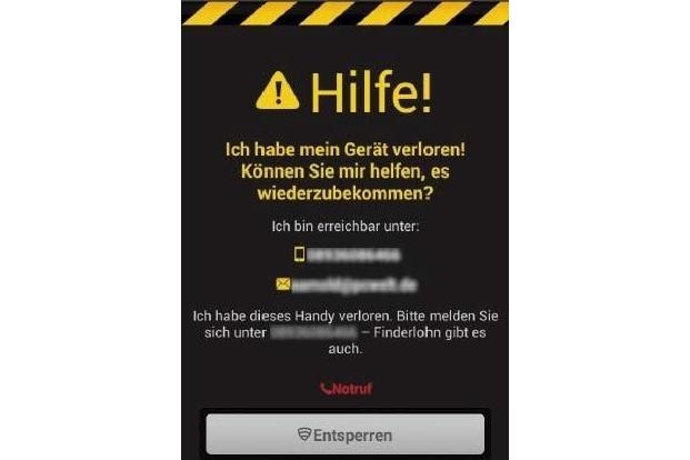 Glück im Unglück: Mit einer Nachricht, die Sie über die Ortungs-App an Ihr Gerät schicken, können sich ehrliche Finder bei I...