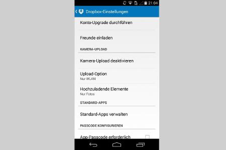 Die direkte Sicherung wird von Apps wie Google Drive oder Dropbox in der Cloud gewährleistet.