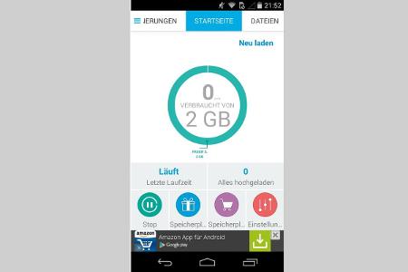 G Cloud Backup gibt Ihnen lediglich die Möglichkeit, eine Sicherung Ihrer Daten in der eigenen Cloud vorzunehmen.