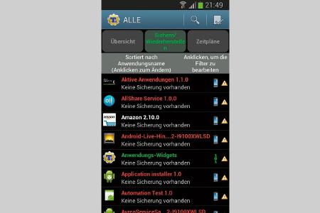 Titanium Backup ist der ultimative Klassiker, jedoch setzt die App ein gerootetes Endgerät als Grundlage der Sicherung voraus.